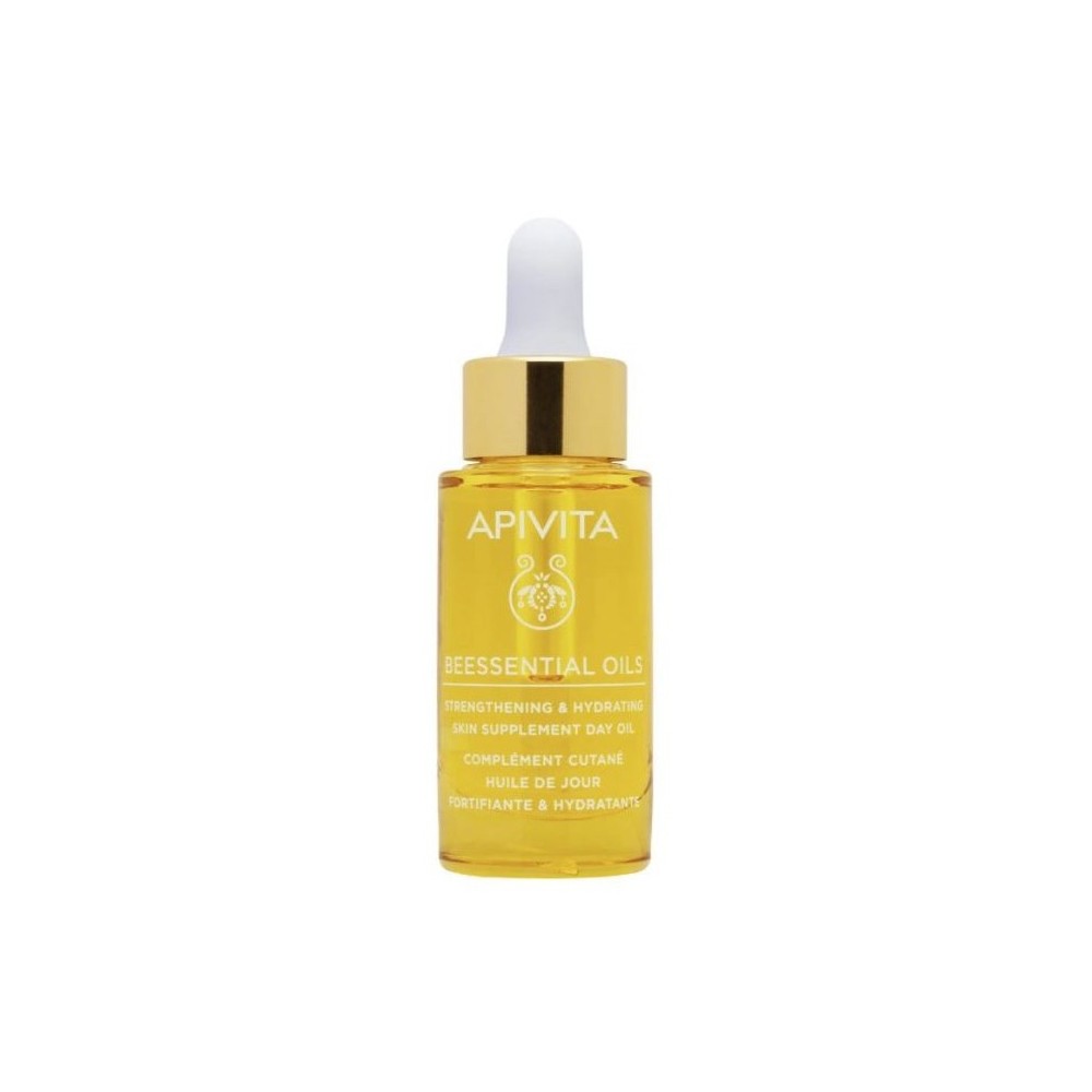 Apivita Beessential Oils Day Oil Skin Supplement Strengthens & Moisturizes 15ml