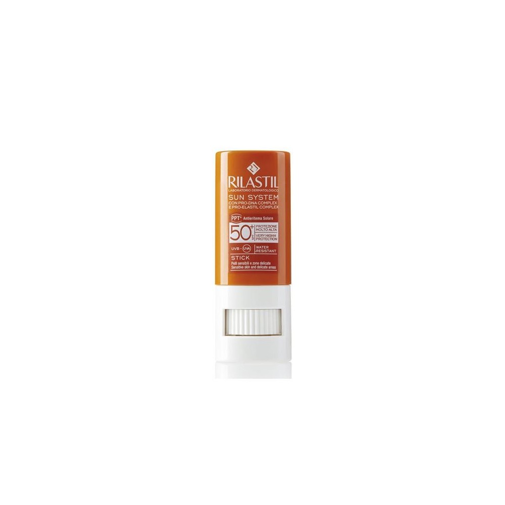 "Rilastil Sun System" skaidrus lipdukas jautrioms sritims Spf50+ 8,5ml