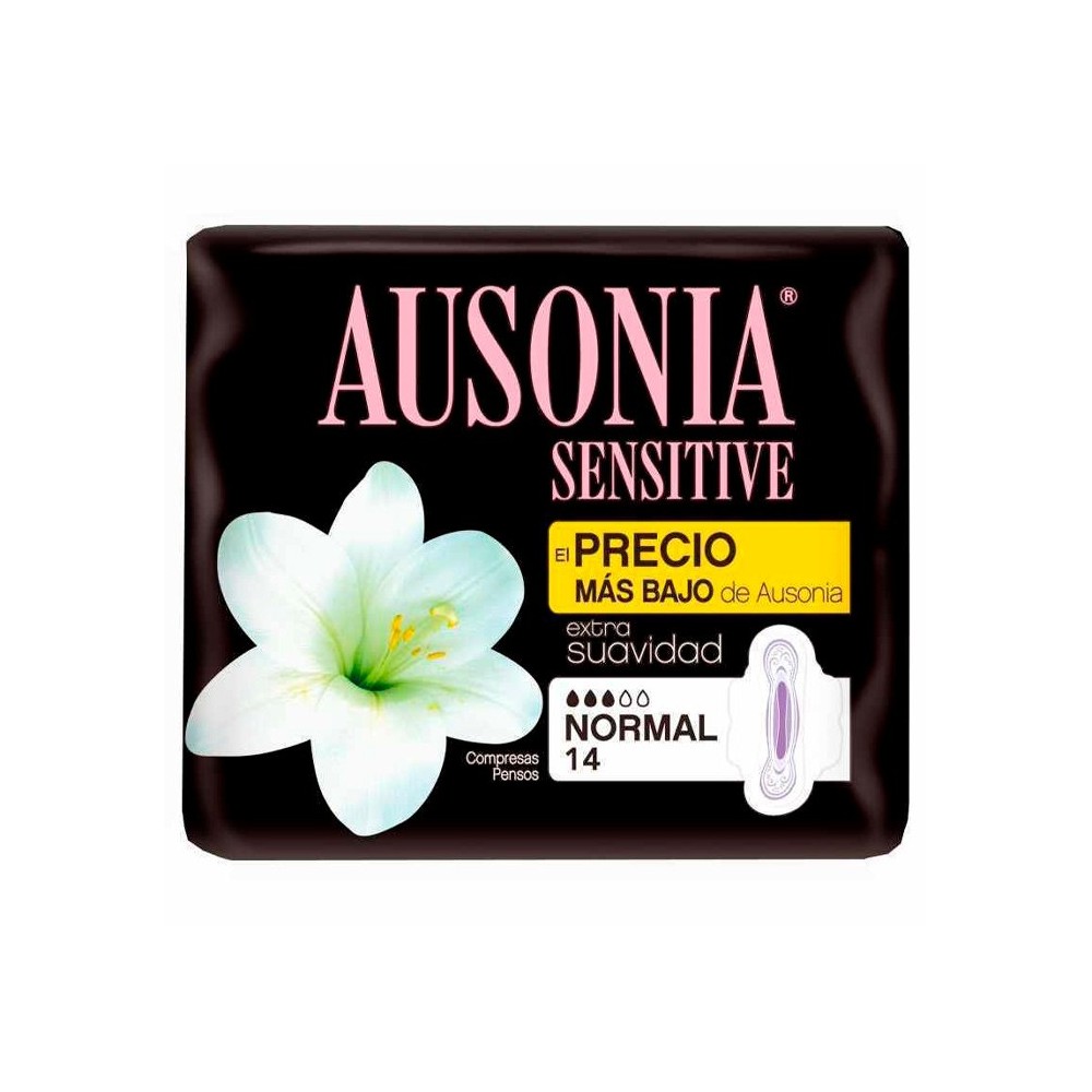 Ausonia Sensitive Pads Normal Wings 14U