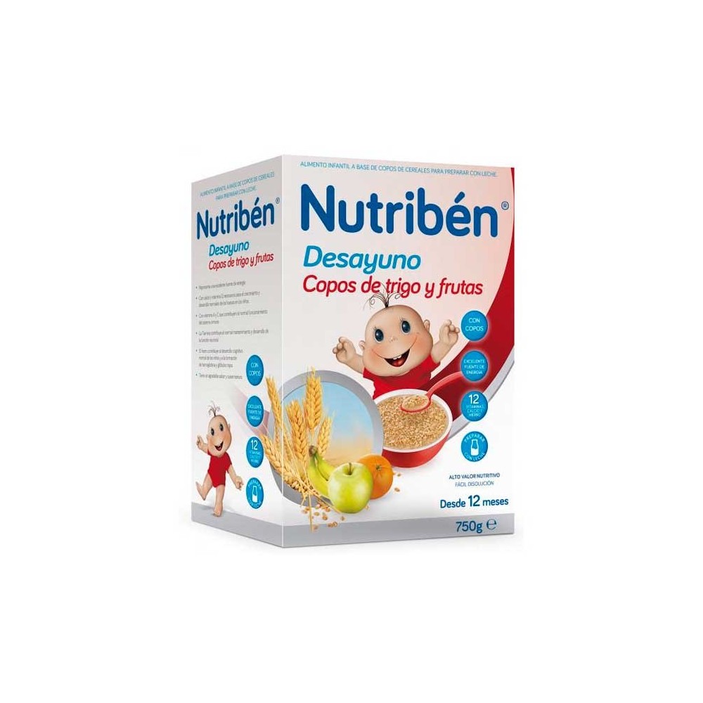 "Nutribén" pusryčių dribsniai "Wheat Wheat Fruit" 750g