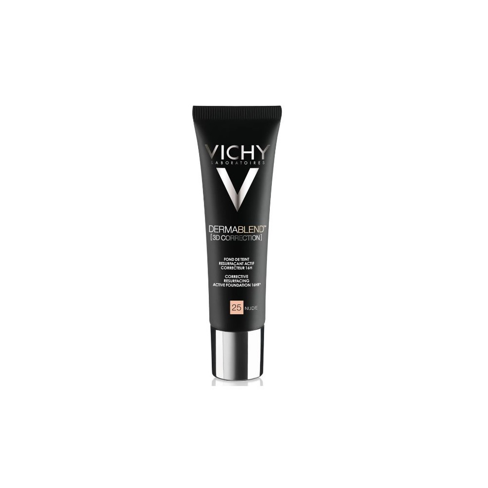 Vichy Dermablend 3D Correction Foundation Oily Skin 25 Nude makiažo pagrindas  30ml