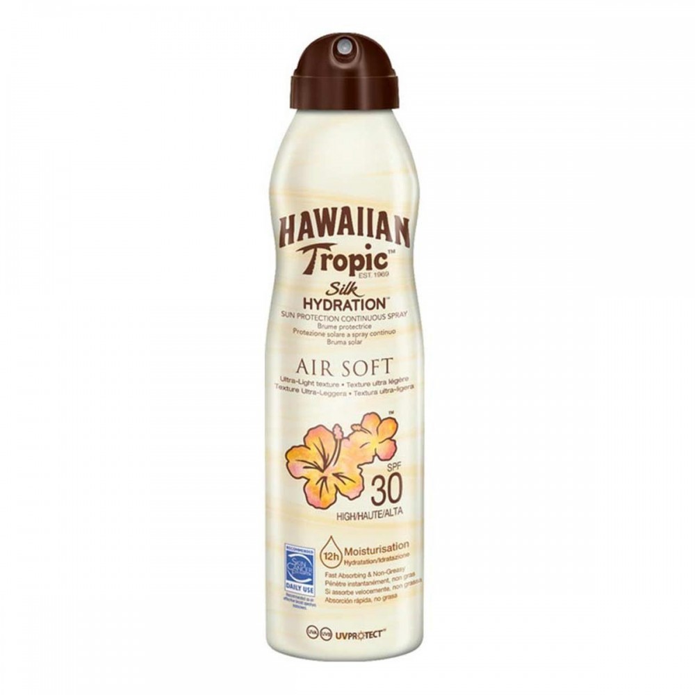 Hawaiian Tropic Šilko drėkinimas "Air Soft" apsauginė migla nuo saulės Spf30 177ml