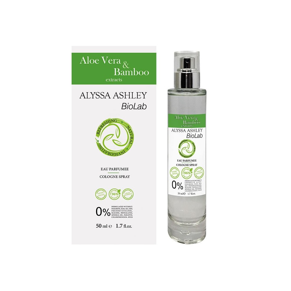 Odekolonas Alyssa Ashley Biolab Aloe Vera And Bamboo Eau Parfumee Cologne Spray 50ml