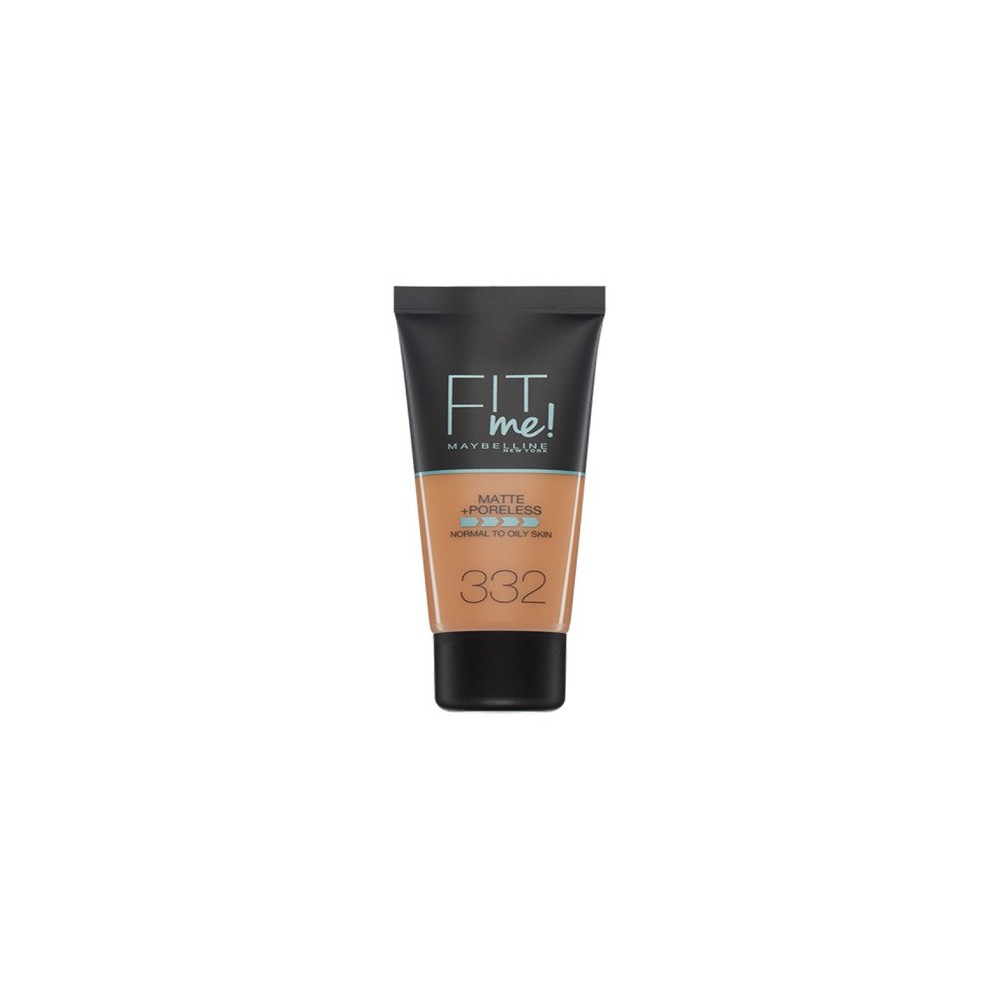 "Maybelline Fit Me Matte + Poreless Foundation" 332 Golden Caramel 30ml