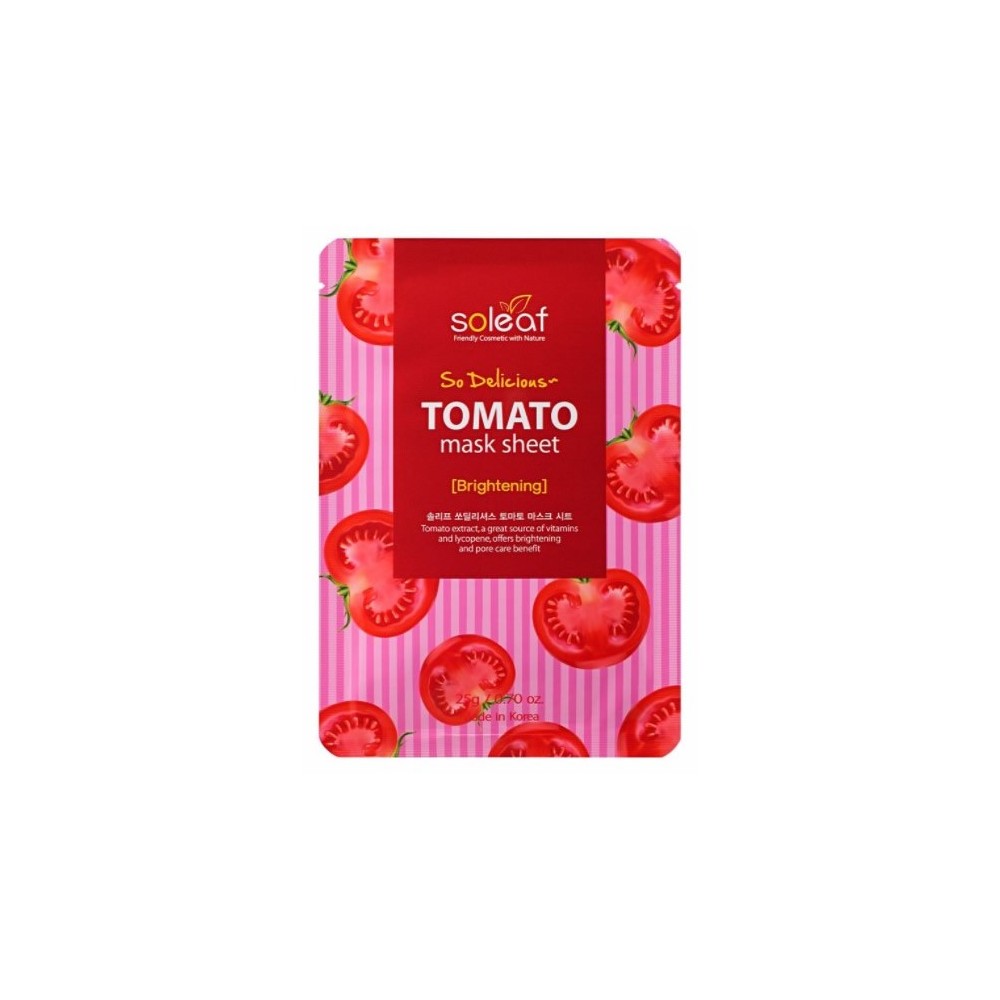 "Soleaf So Delicious Tomato Mask Sheet" skaistinanti kaukė