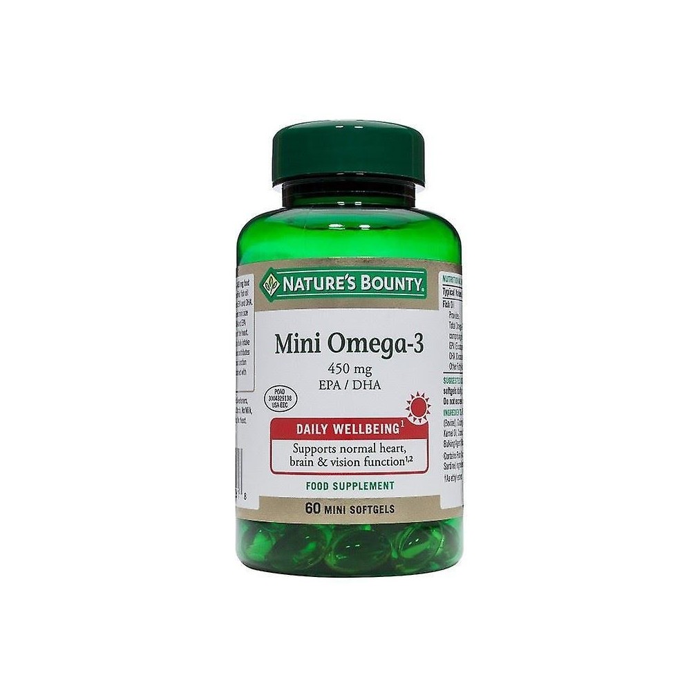 Nature's Bounty Mini Omega-3 450 Mg 60 mini tablečių