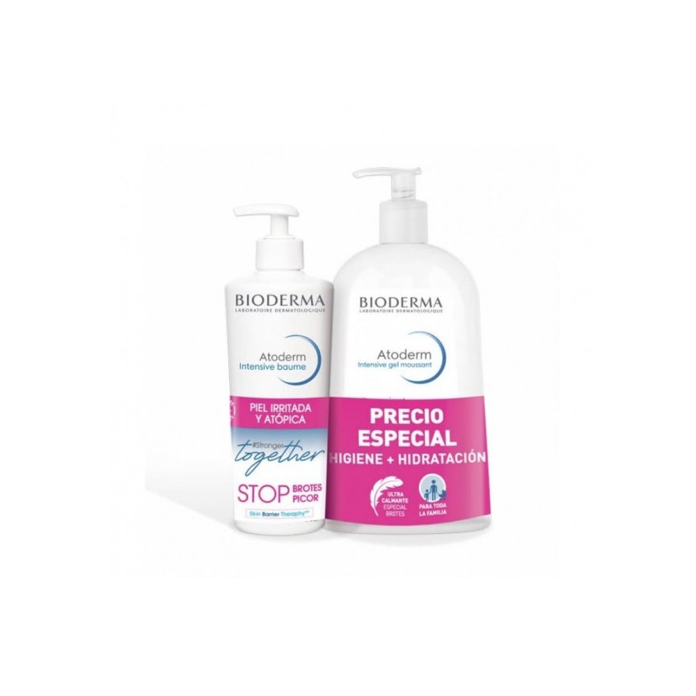 "Bioderma Atoderm Intensive Baume 500ml+Atoderm Intensive Gel Moussant 1000ml rinkinys 2 vnt