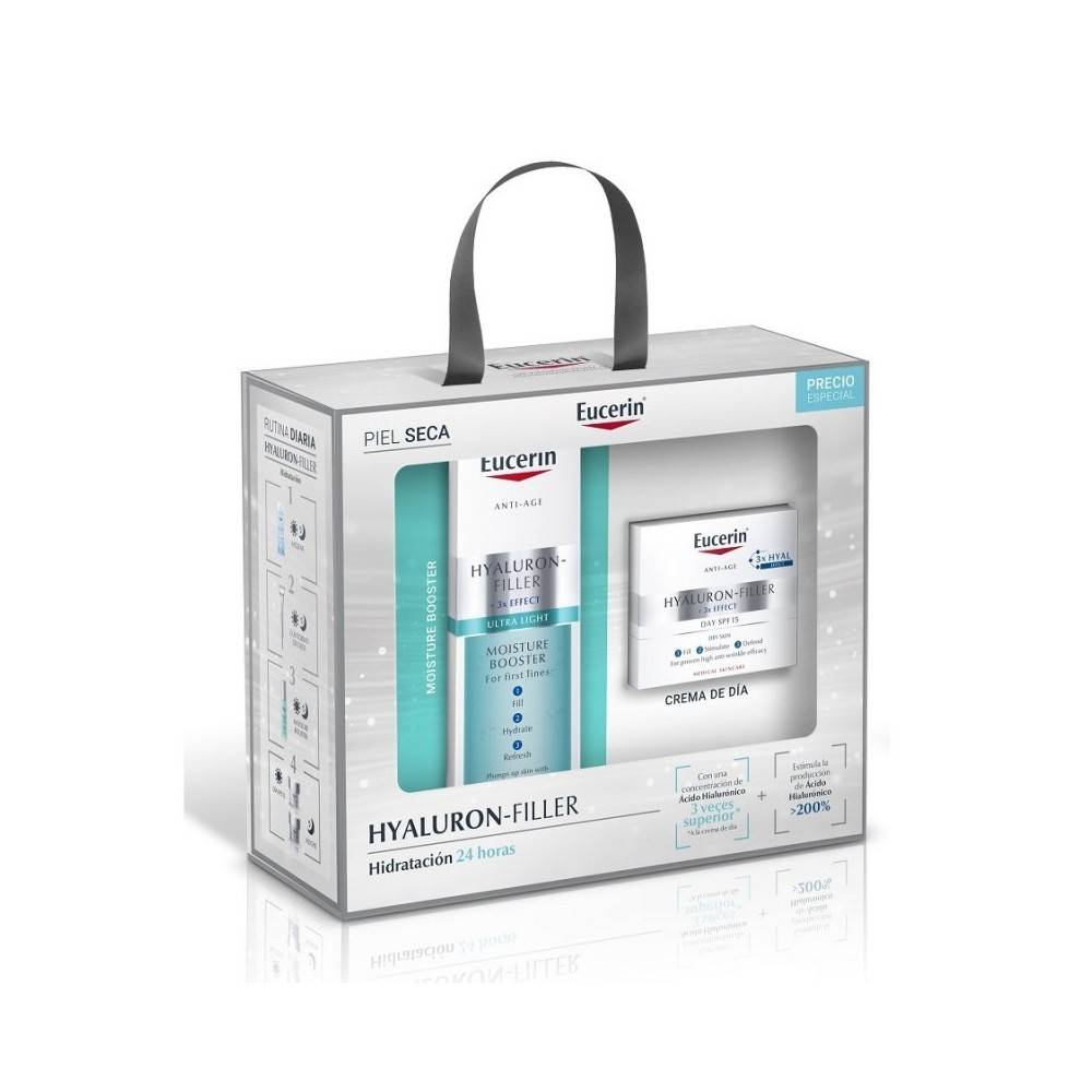 "Eucerin Hyaluron Filler Moisture Booster Box" 30ml+ "Eucerin Hyaluron-Filler Day SPF 15 Dry Skin" 50ml