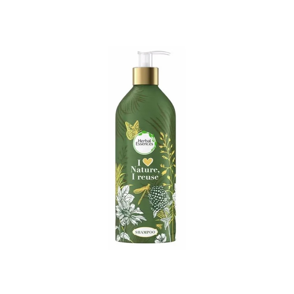 Herbal Essences Botella Rellanable Aluminio Argan Champú 430ml