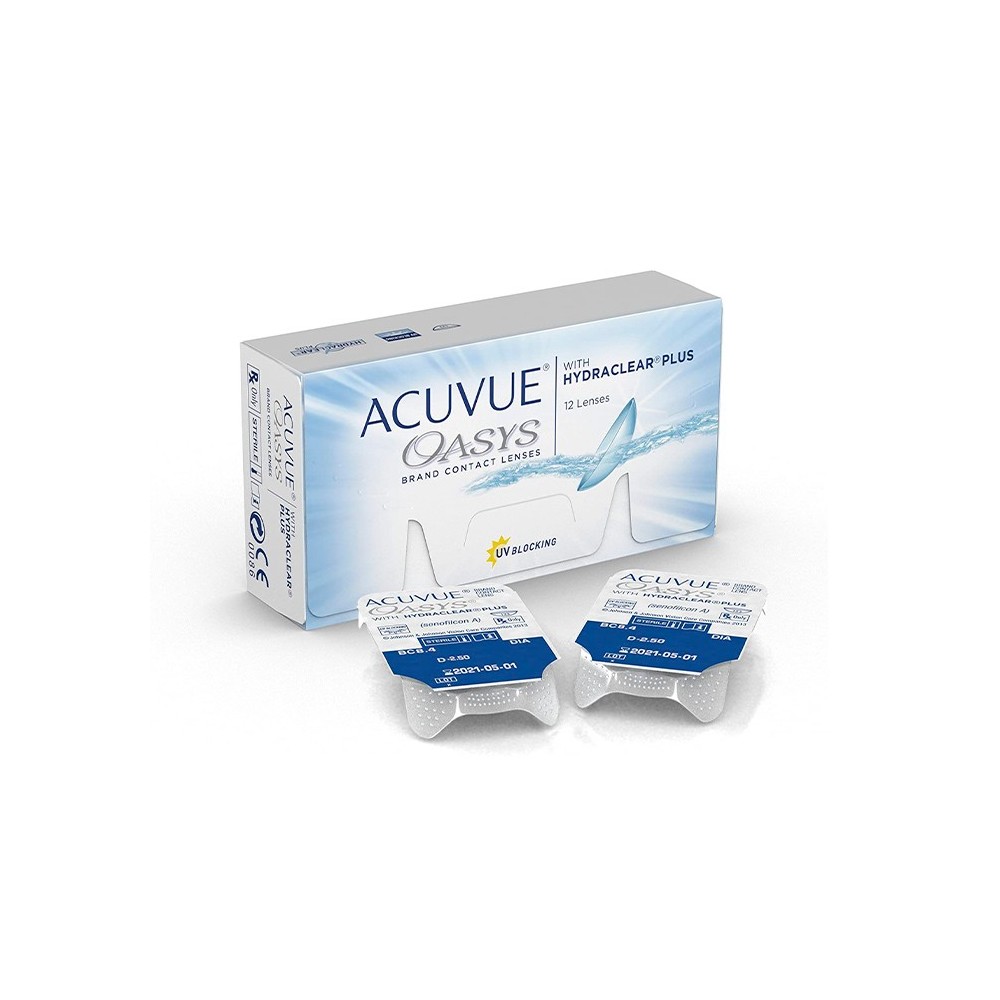 "Acuvue Oasys Hydraclear" kontaktiniai lęšiai, keičiami 2 savaites -3.25 BC/8.4 12 vienetų