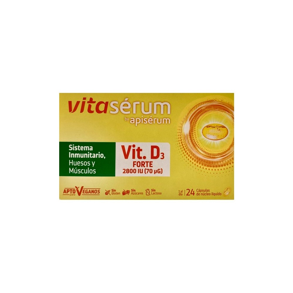 Apisérum Vitasérum Vitamins D3 Forte 24 kapsulės