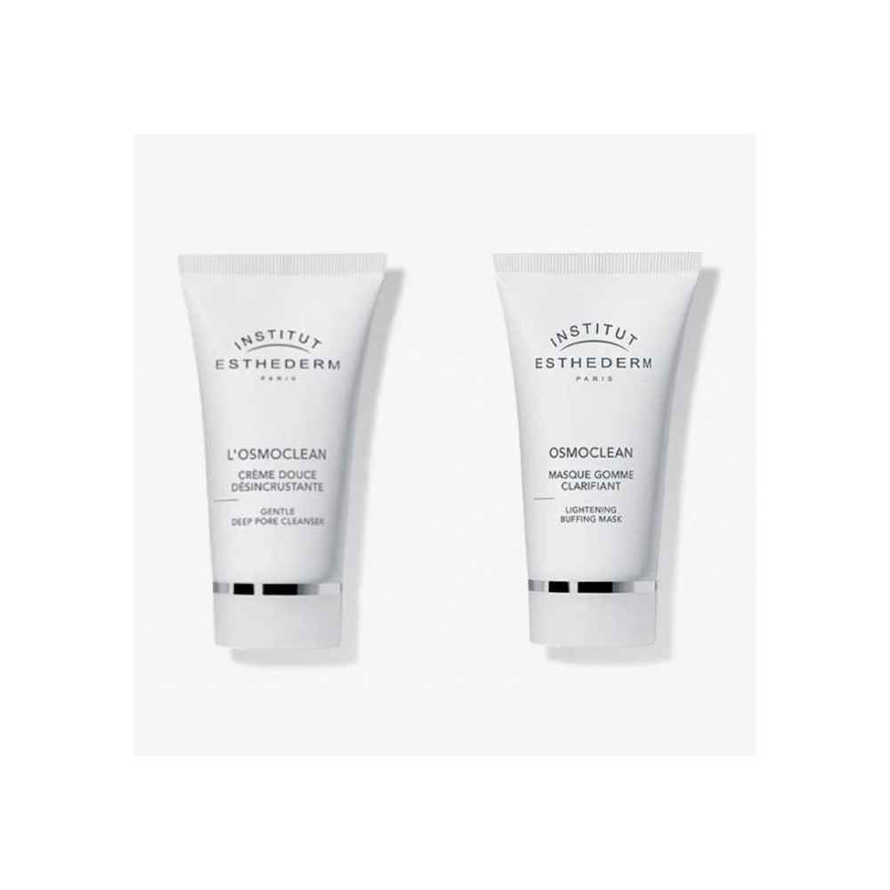 Institut Esthederm Pack Švelnus valomasis kremas 75ml + skaistinanti odą veido  kaukė 75ml