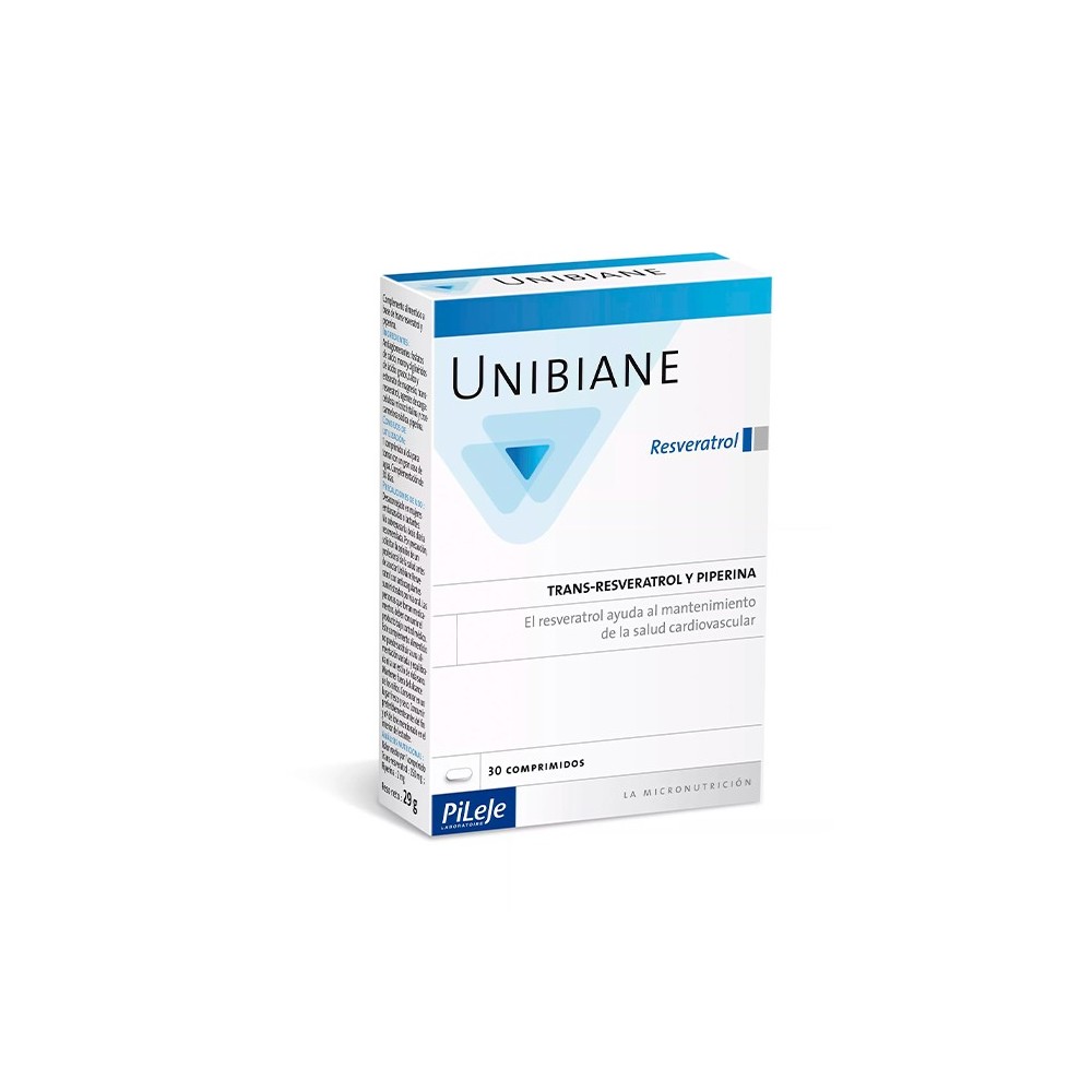 Pileje Unibiane Resveratrol 30 Capsules