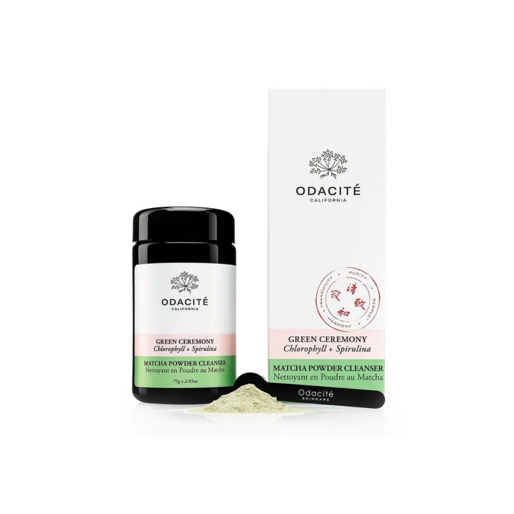 "Odacité Green Ceremony Matcha Powder Cleanser" veido valiklis su ceremonine matcha arbata  75g