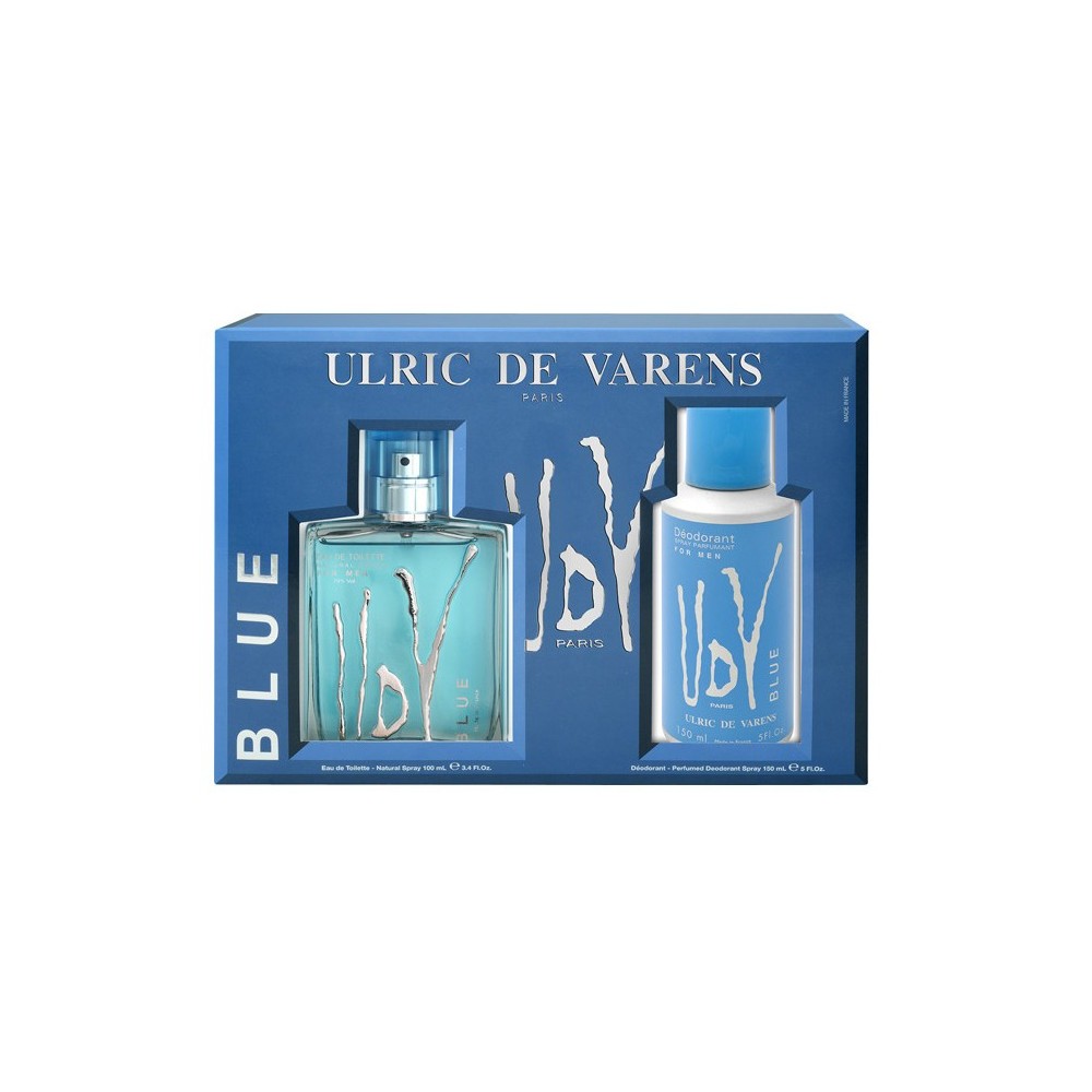 Ulric De Varens Blue Eau De Toilette Spray 100ml Set 2 Pieces