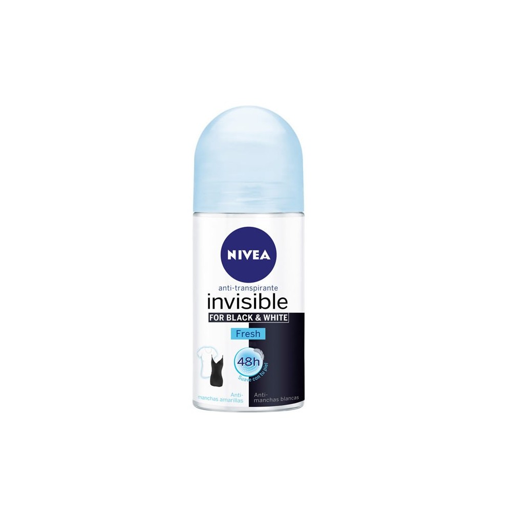 "Nivea For Black And White Roll On Fresh" Rutulinis dezodorantas 50ml