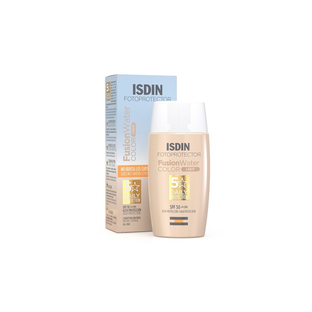 veido kremas nuo saulės su atspalviu Isdin Fusion Water Colour Light SPF50 50ml