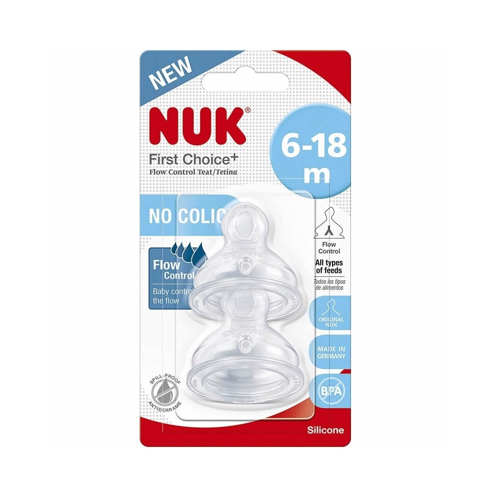 Nuk First Choice Size 2 Silicone Teat 2 Units