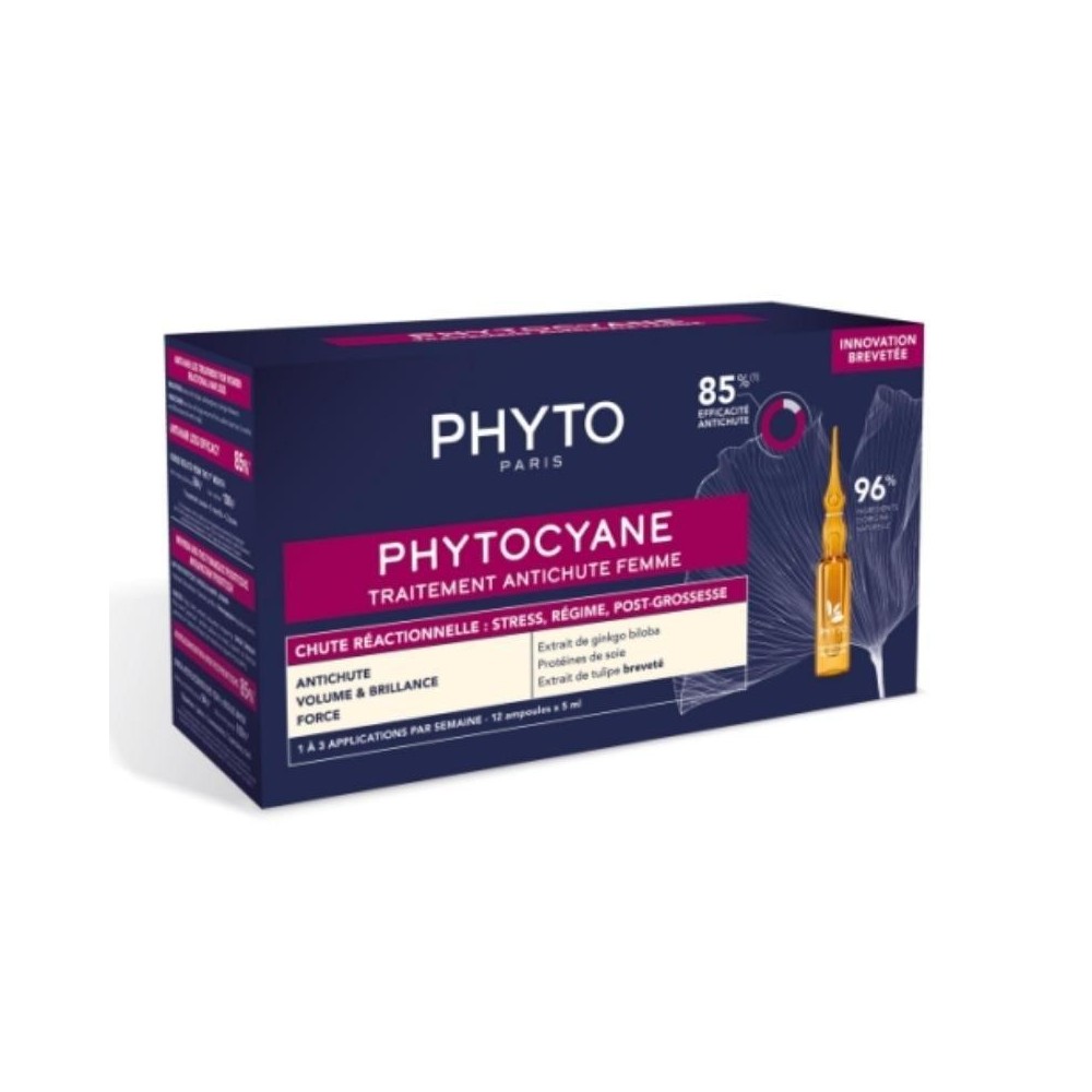 Phyto Phytocyane Reaktyvusis plaukų slinkimas 12x5ml