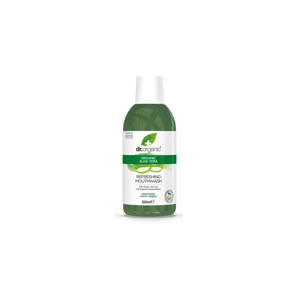 Dr. Organic Aloe Vera burnos skalavimo skystis 500ml