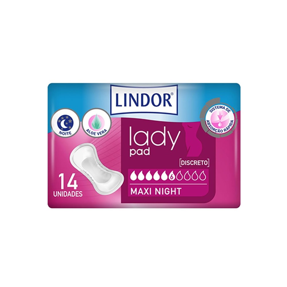 Lindor Lady Pad Maxi Night 6 lašai