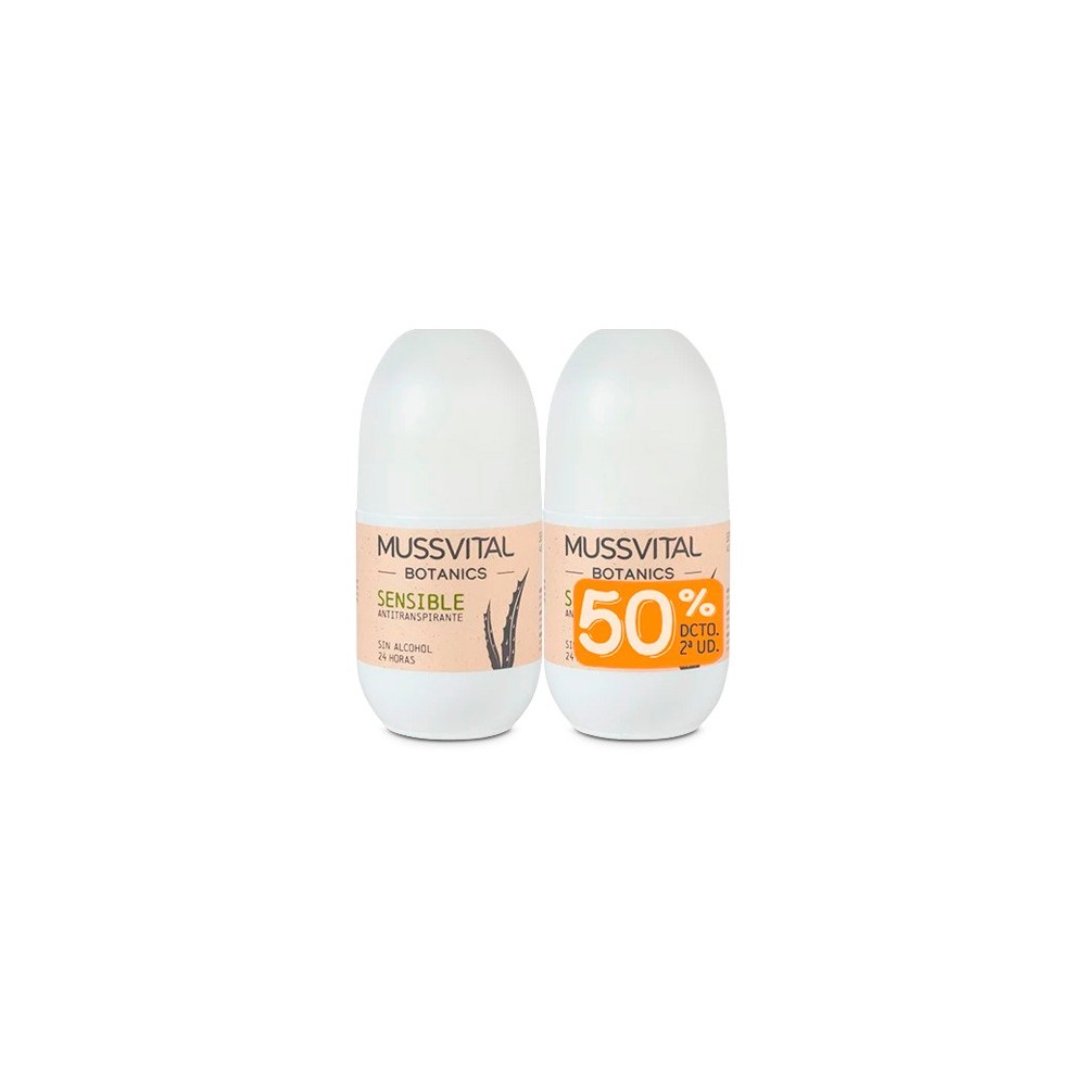 Mussvital Botanics Deo Sensitive 75ml rinkinys 2 vienetai