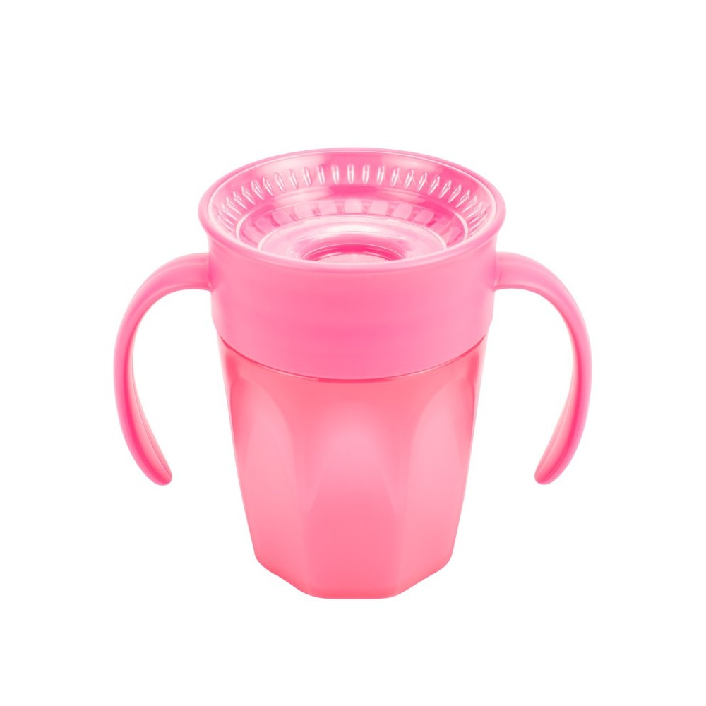 360 Tumbler Without Spout Pink With Handles 200ml