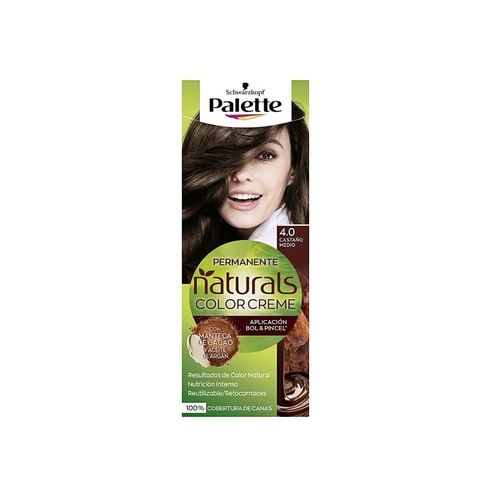 Plaukų dažai Schwarzkopf Palette Naturals Color Creme 4.0 Medium Chestnut