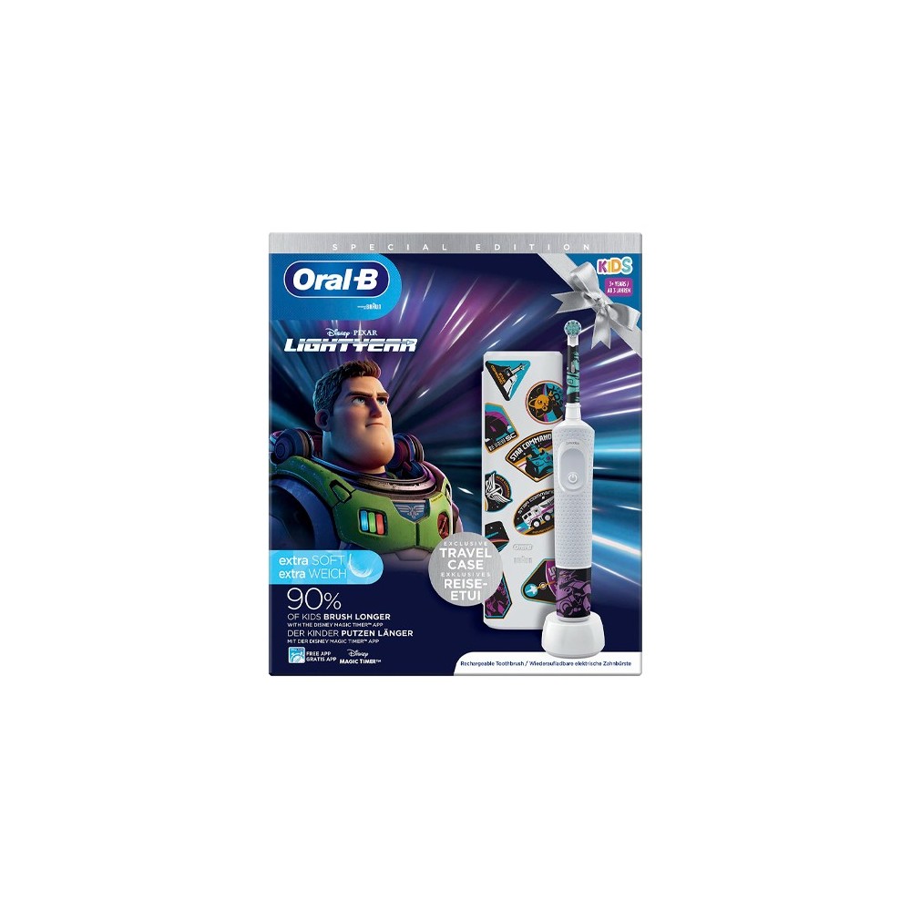 "Oral-B Kids Buzz LightYear" elektrinių dantų šepetėlių rinkinys 2 vnt