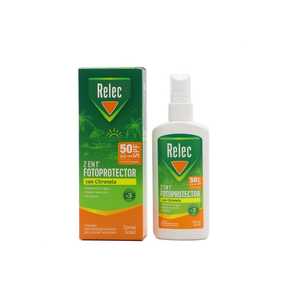 Relec Photoprotector 2 in 1 Citronella Spray Spf50 100ml