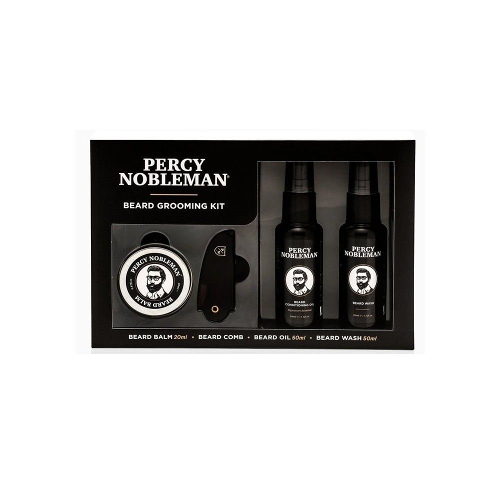 "Percy Nobleman" barzdos prausiklis 50 ml, 4 dalių rinkinys