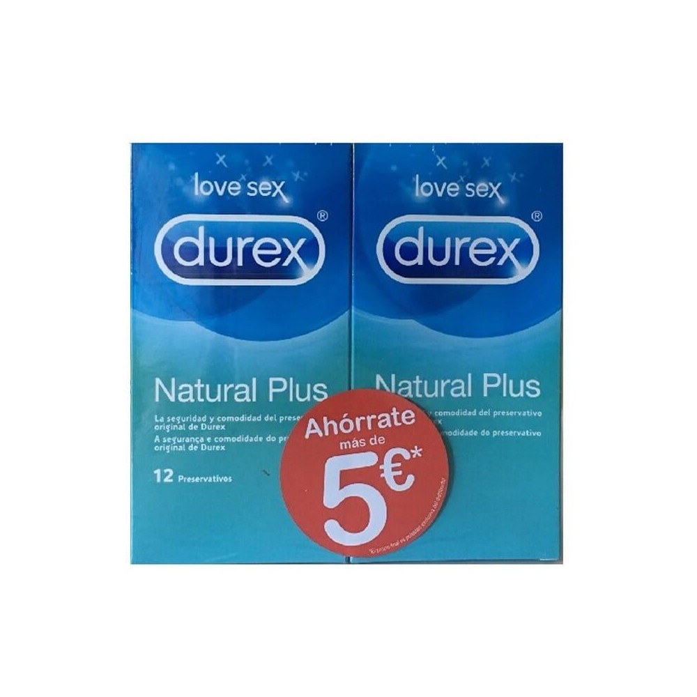 Duplo Durex Natural Plus 2 vnt