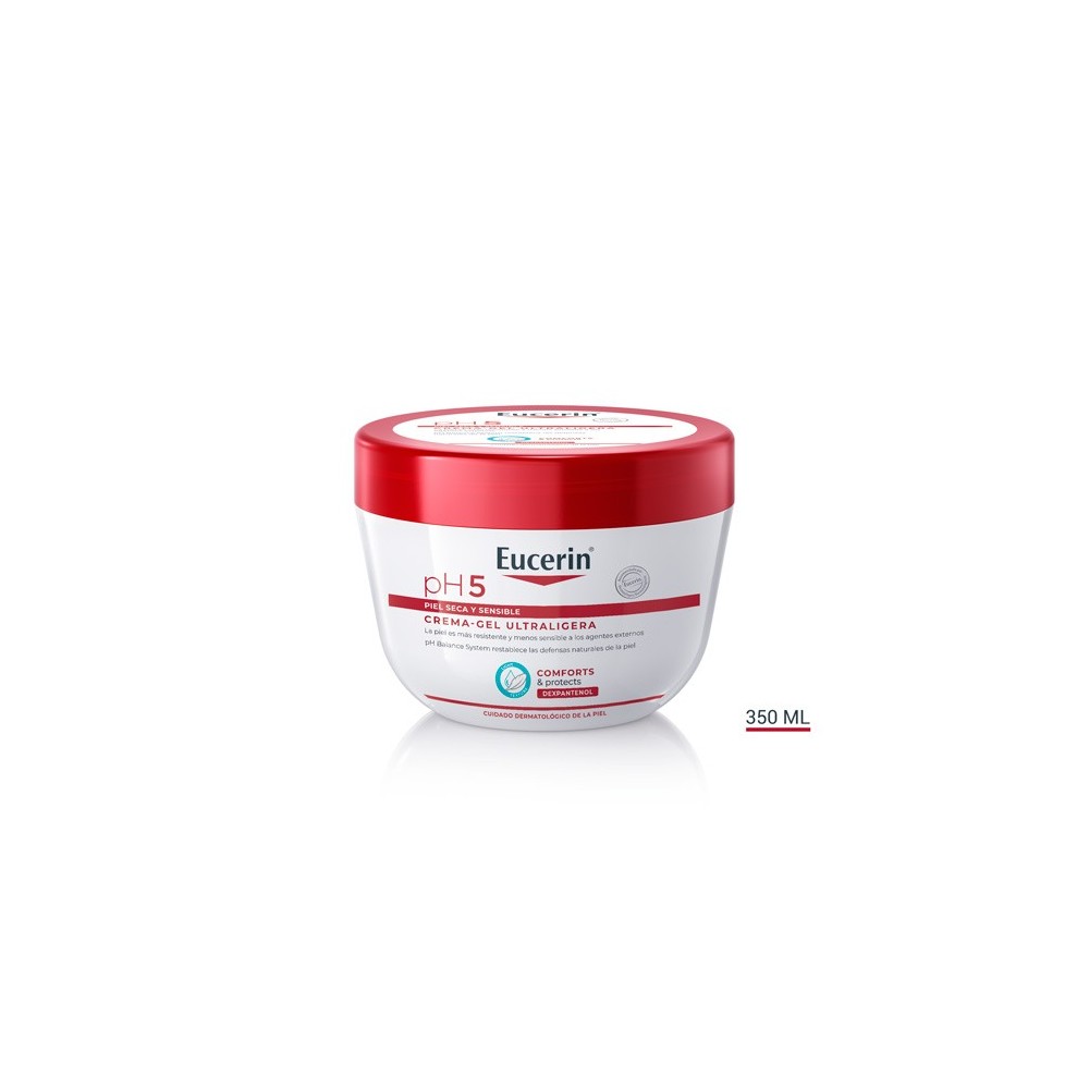 "Eucerin PH5 Ultralight Cream-Gel" Padeda atkurti odos pH lygį ir drėkina odą net iki 24 val. 350 ml