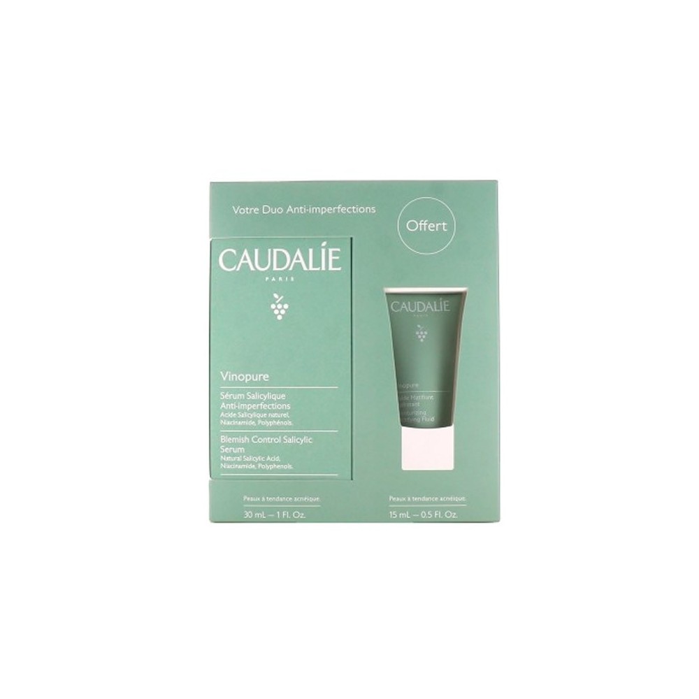 Caudalie Vinopure Salicylic Serum Anti-imperfections 30ml Set 2 Pieces