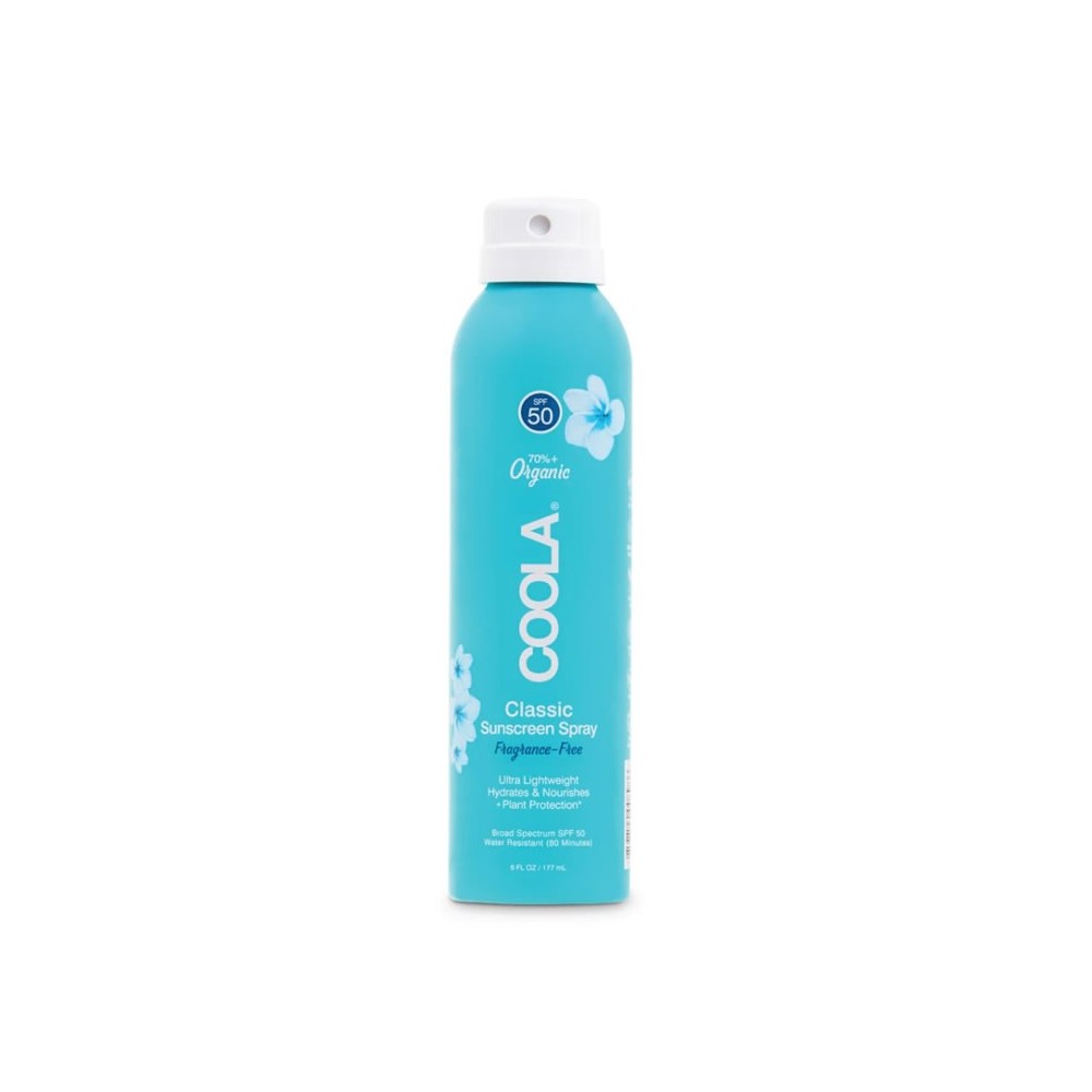 "Coola Classic Body" organinis apsauginis purškiklis nuo saulės Spf50 be kvapiklių 177ml
