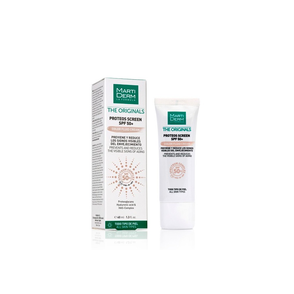 Fluidinis kremas Martiderm Proteos Screen Spf 50 Color Fluid Cream, 40 ml