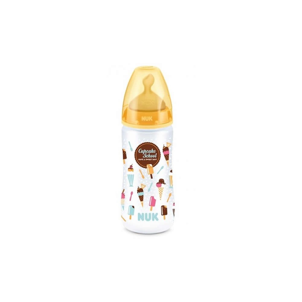 Nuk Baby Bottle Cupcake School Tetin Latex T2 6-18 Months 300ml