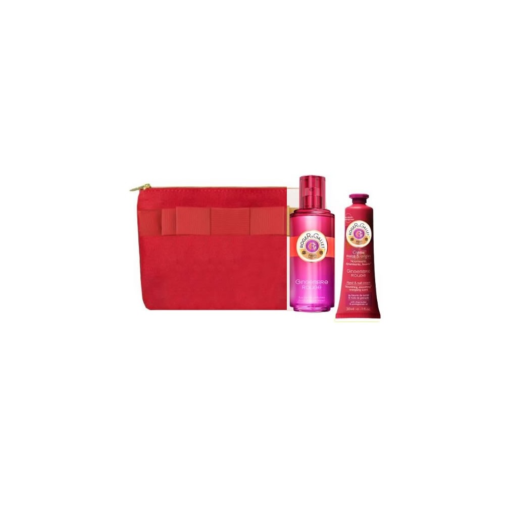 Roger & Gallet Ginbembre Rouge Fragant Wellbeing Water Spray 30ml 3 dalių rinkinys