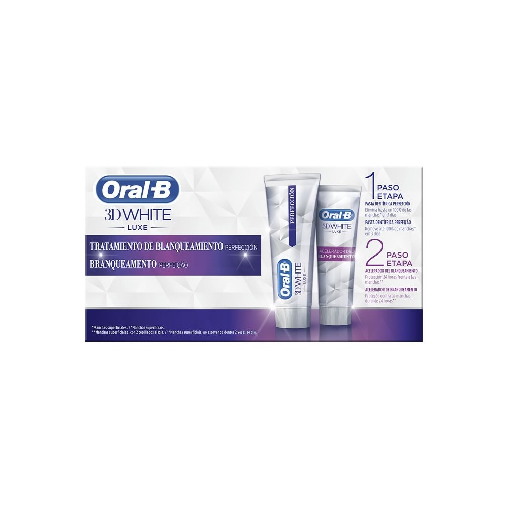 Oral-B 3D White Luxe Whitening Accelerator 75ml Set 2 Pieces