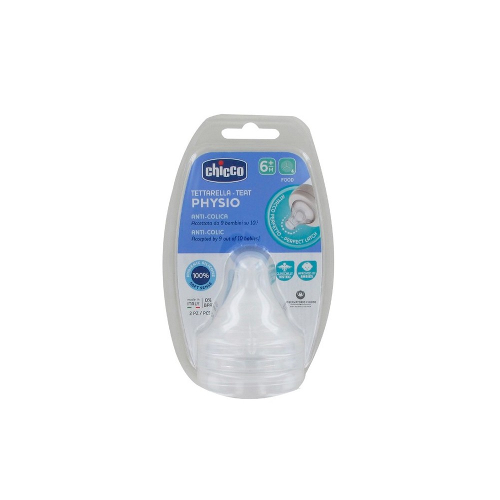 Chicco Tetina Physio 2m+ Silicona F/ Medium 2U