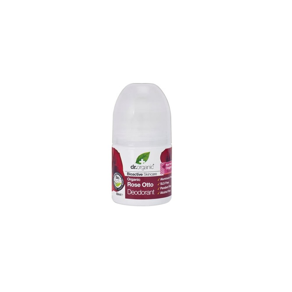 Dr. Organic Rose Otto dezodorantas Roll On 50ml