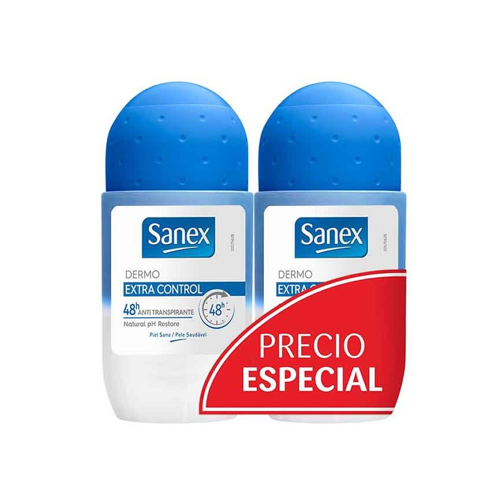 Sanex Dermo Extra Control 48h dezodorantas Roll On Duplo 2x50ml