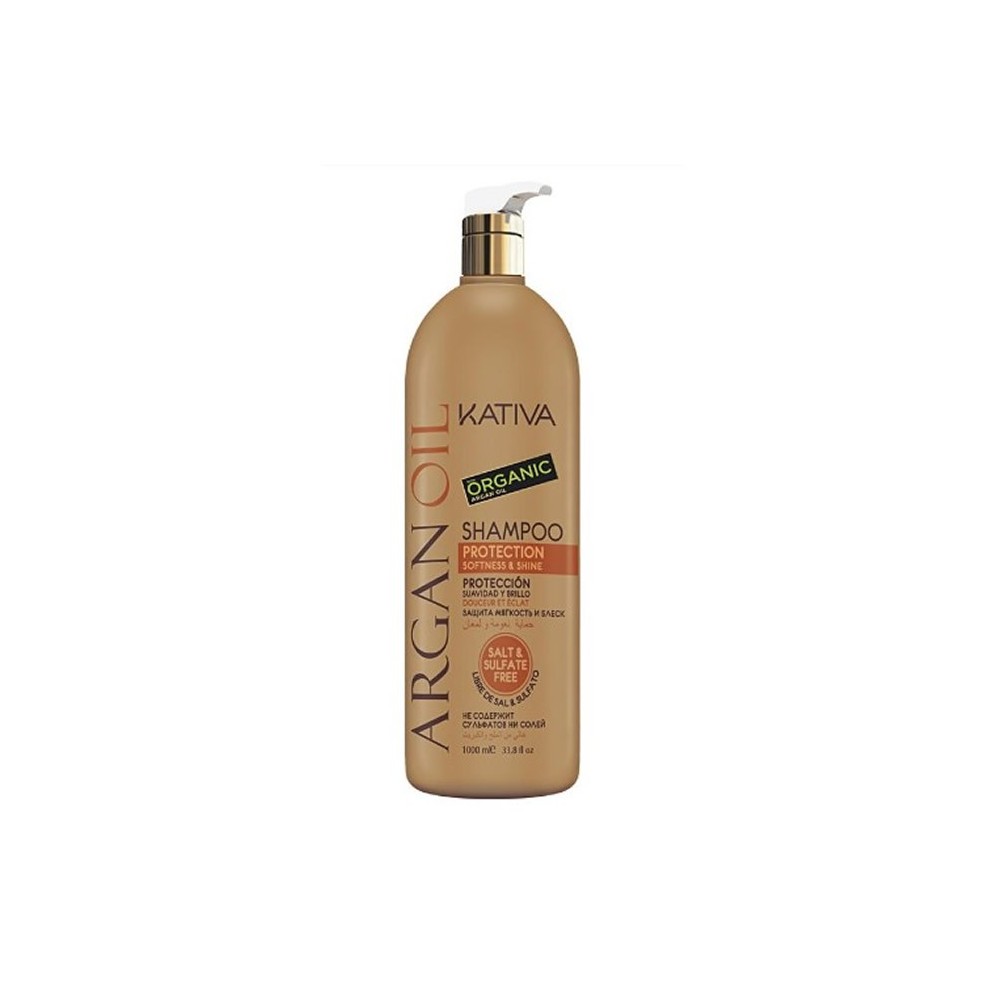 Kativa Argan Oil Shampoo Protection Softness & Shine  šampūnas su argano aliejumi  1000ml