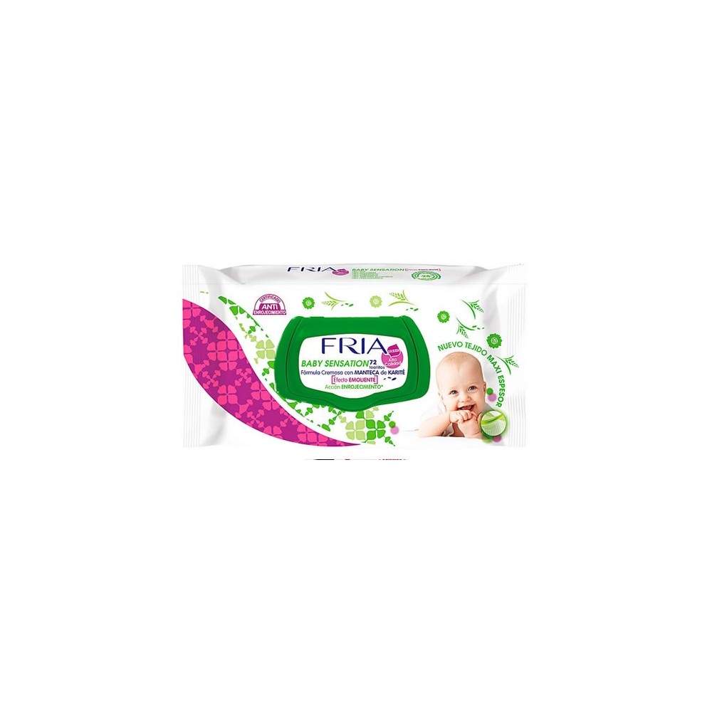 Fria Baby Sensation Emollient Wipes 72 Sheets