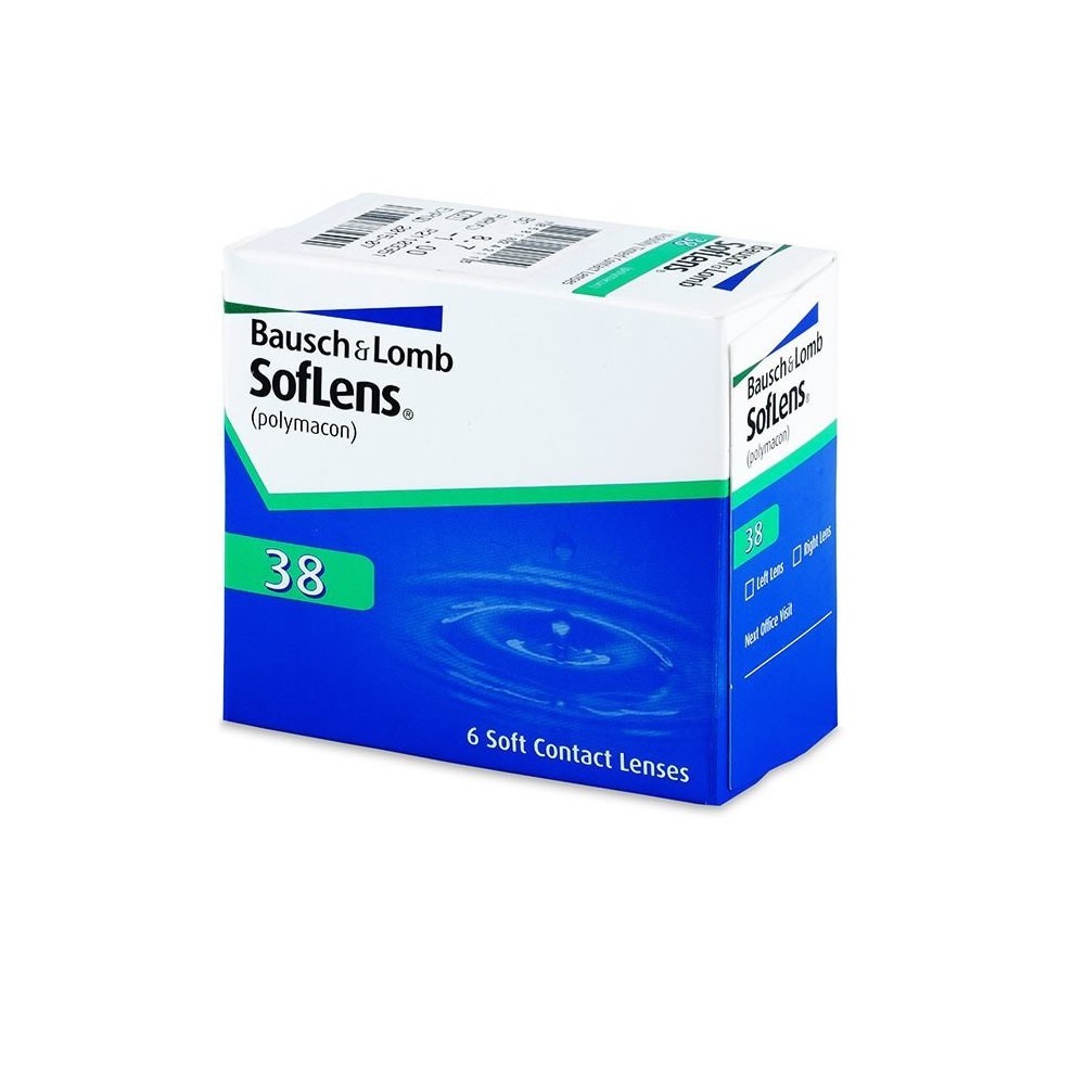 Soflens 38 Lenses with Tint Visibility -1.50 BC/87 6units