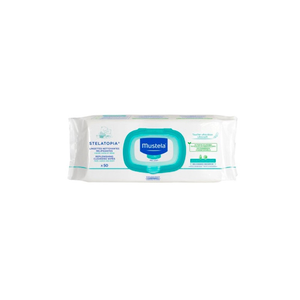 Mustela Stelatopia Replenishing Cleansing Wipes 50U