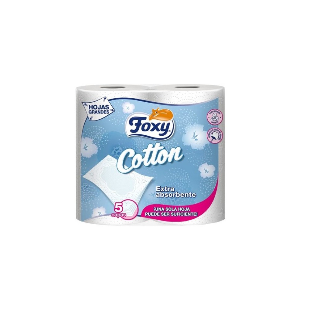 Foxy Cotton Toilet Paper 5 Layers 4 Rolls