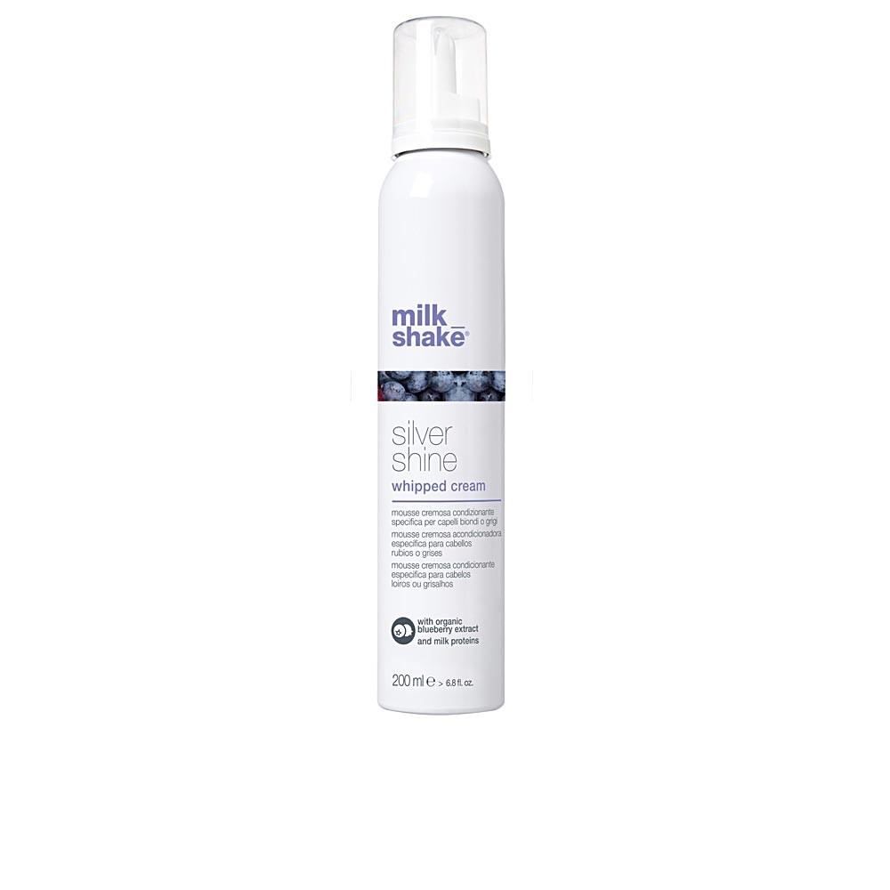 plaukų putos šviesiems ir žiliems plaukams Milk shake Silver Shine Whipped Creamy Conditioning Mousse   200ml