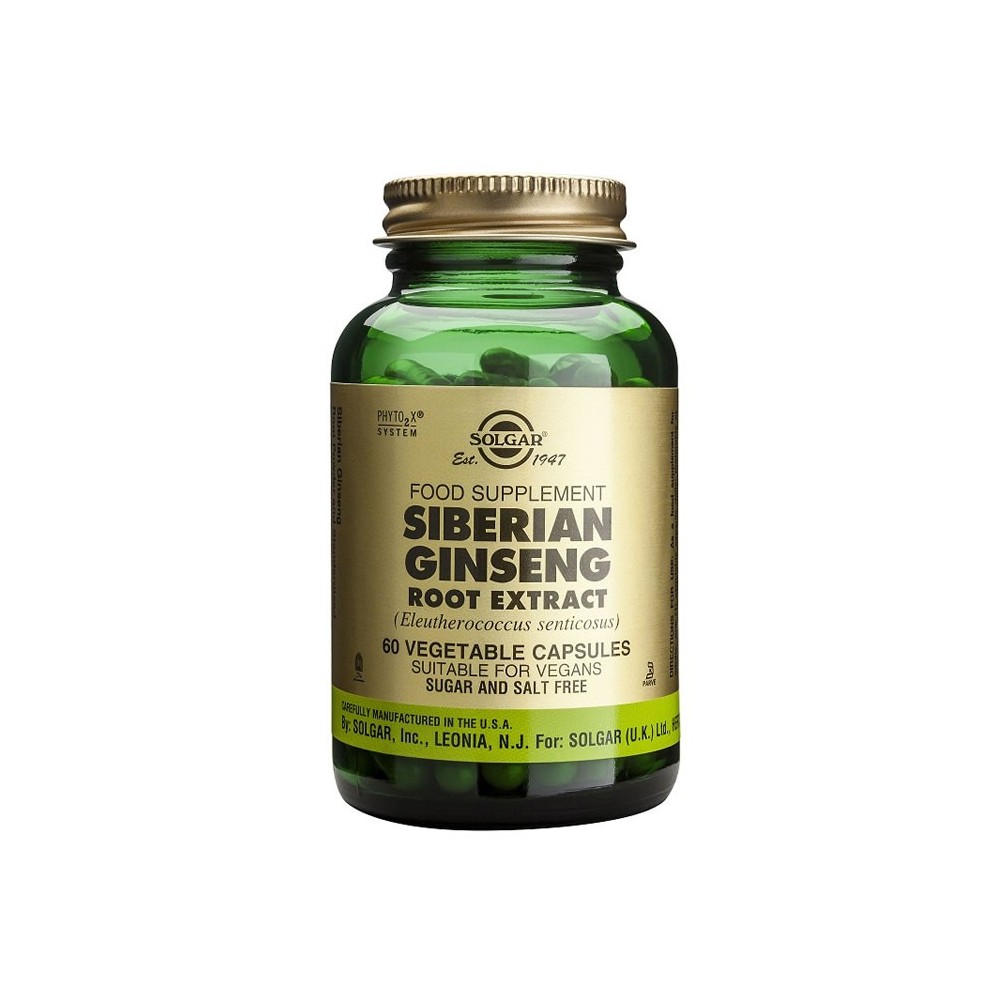 Solgar Spf Siberian Ginseng Root 60 Capsules