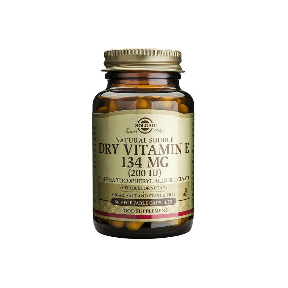 Solgar Vitamin E Dry 134mg 200 IU 50 Capsules